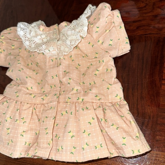 *VINTAGE* 1985 Cabbage Patch Kids Peach Dress with Yellow Flowers - Picture 7 of 11